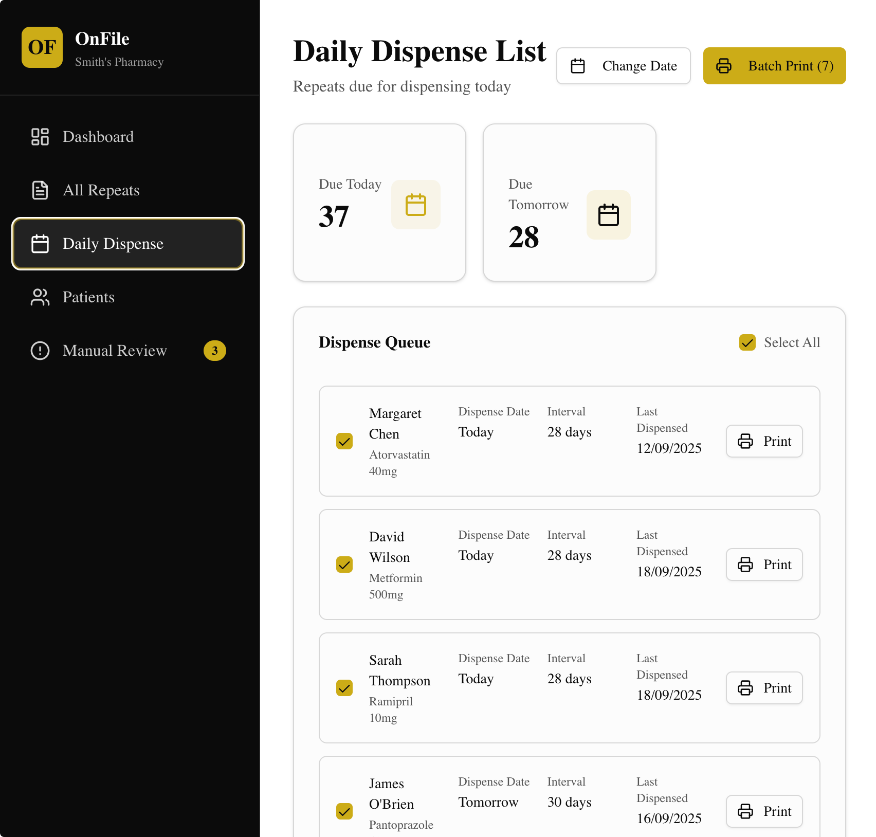 OnFile product screenshot